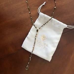 Kendra Scott Beaded Necklace in Brown Tiger's Eye.